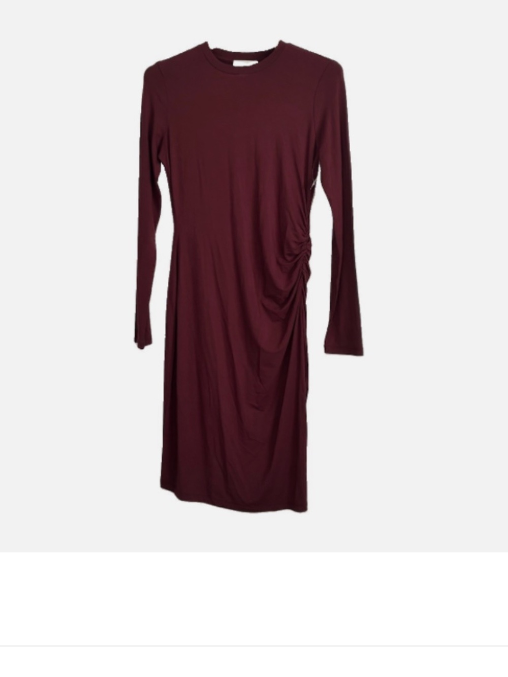 VINCE Side Ruched Long Sleeve Dress Size: S/P